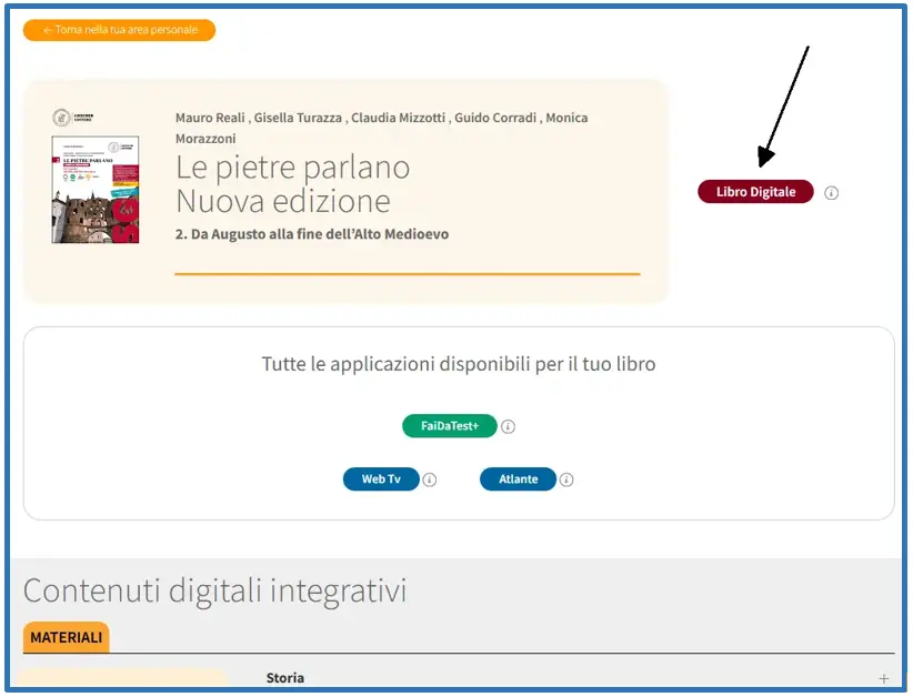 Area Studenti e famiglie - Accesso ai libri digitali