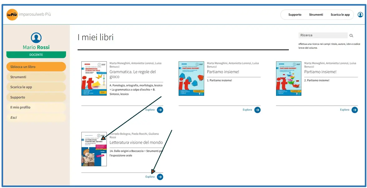 Area Docenti - Accesso ai materiali digitali