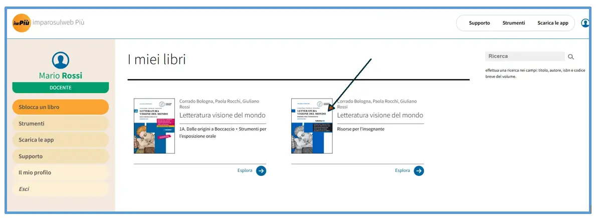 Area Docenti - Accesso alle guide digitali